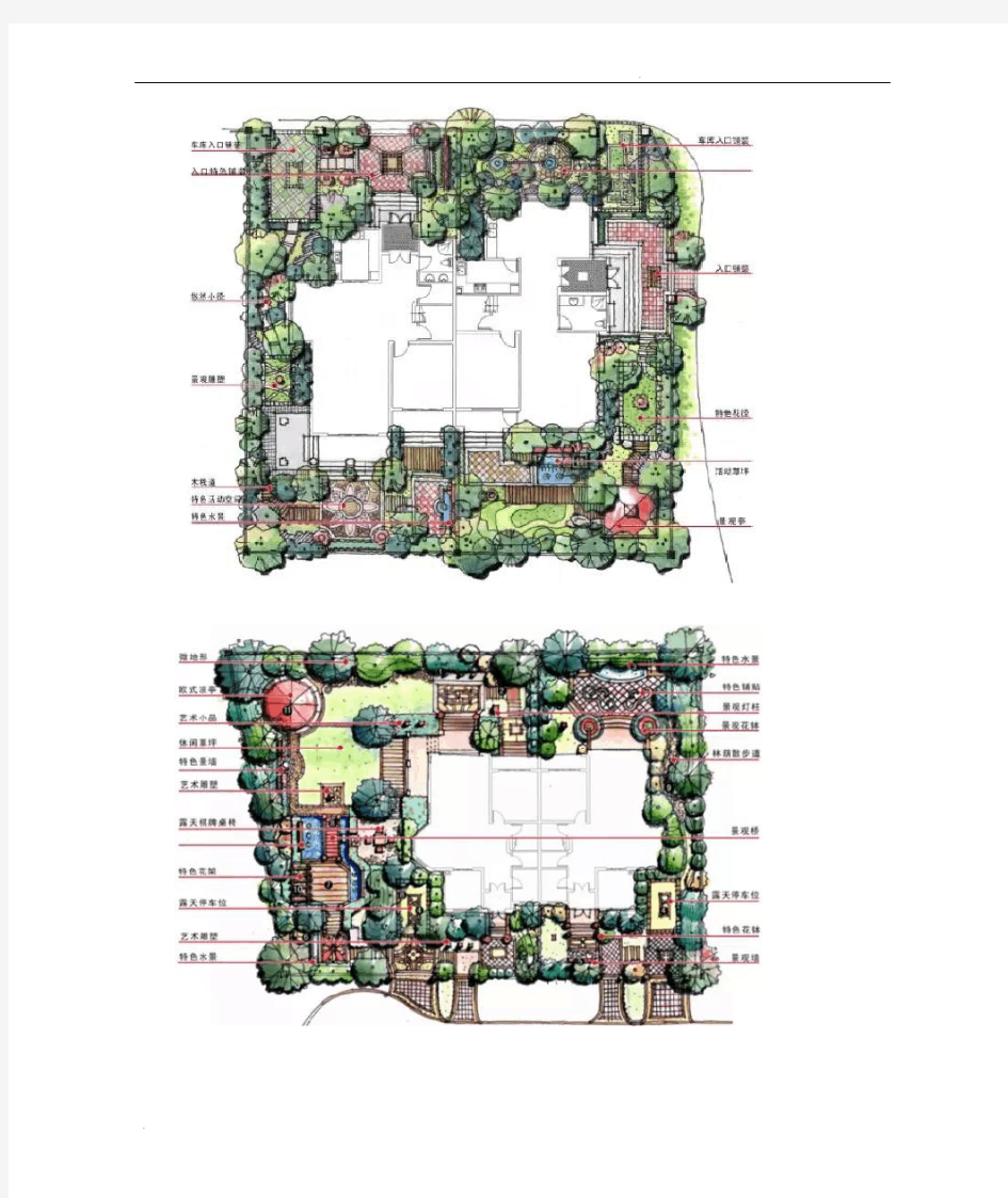 60张别墅庭院设计平面图