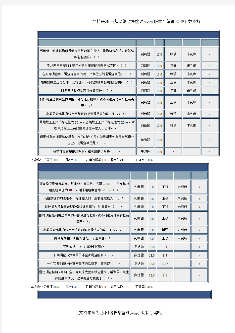 北理工-统计学-在线作业