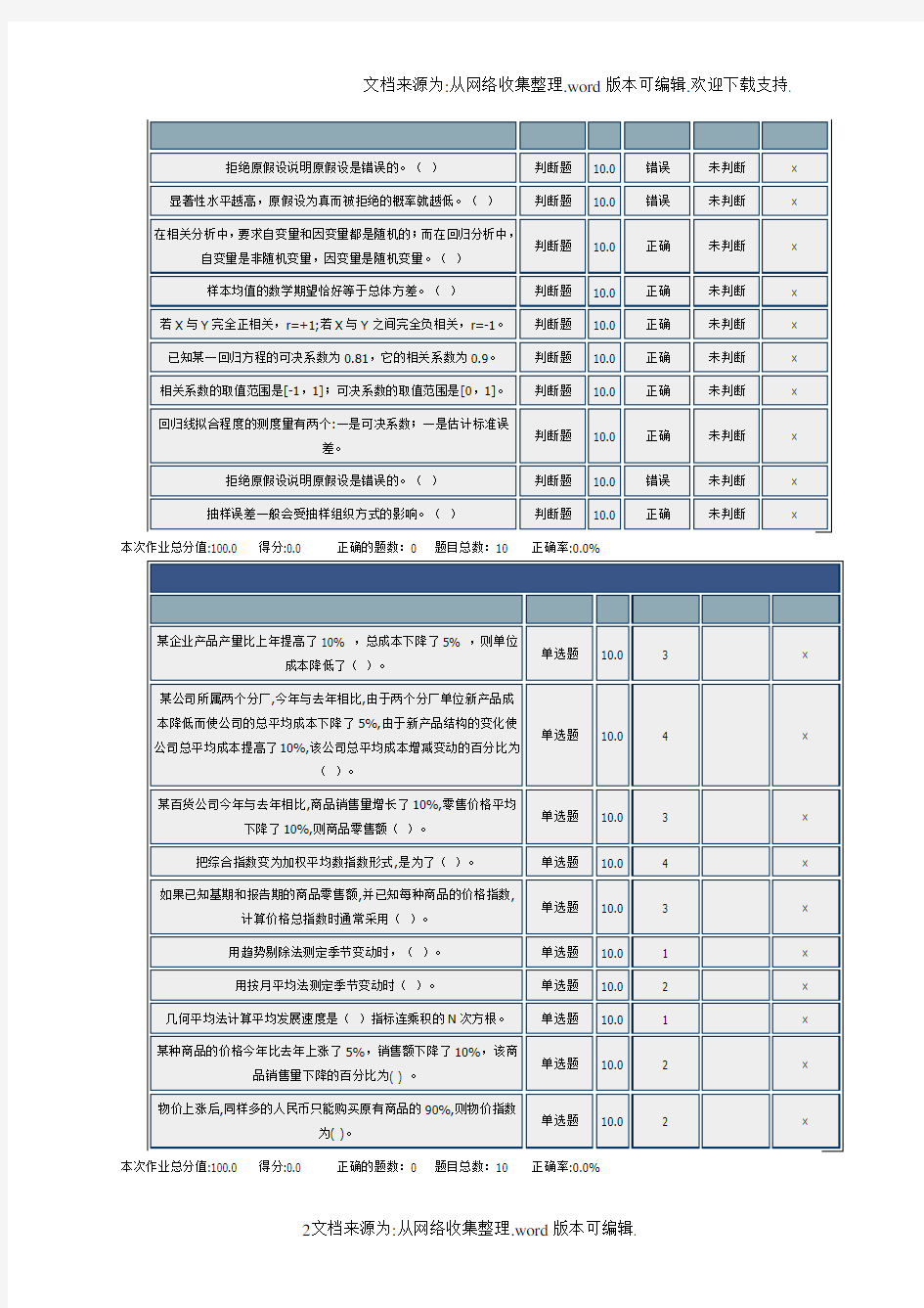 北理工-统计学-在线作业