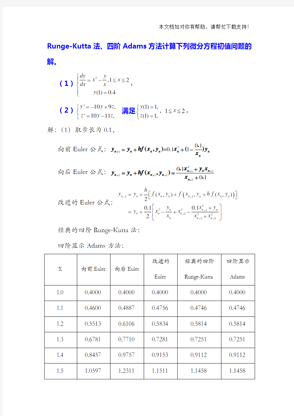 数值分析思考题9