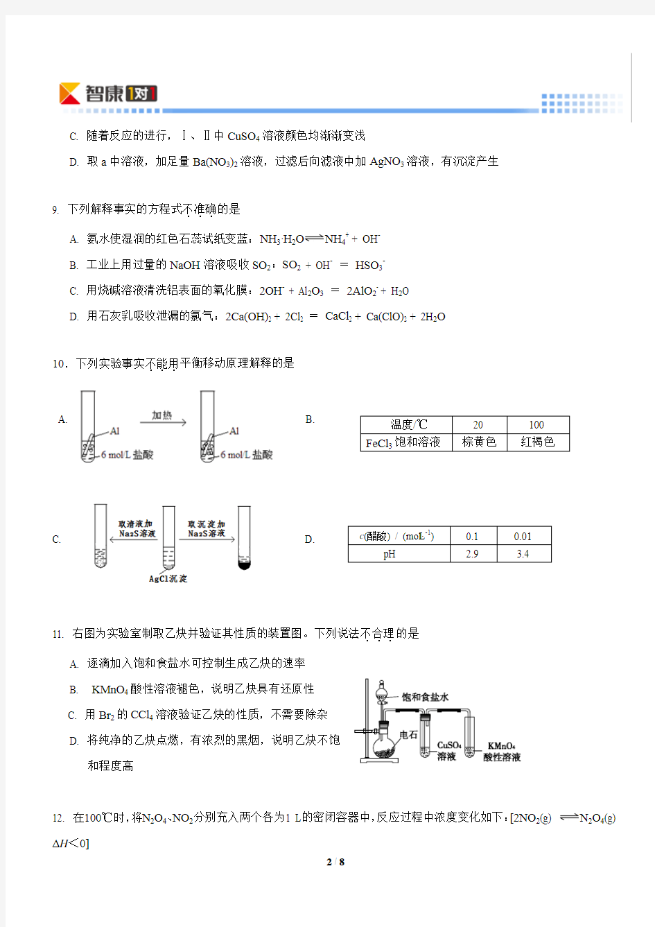 2014北京朝阳高考一模化学