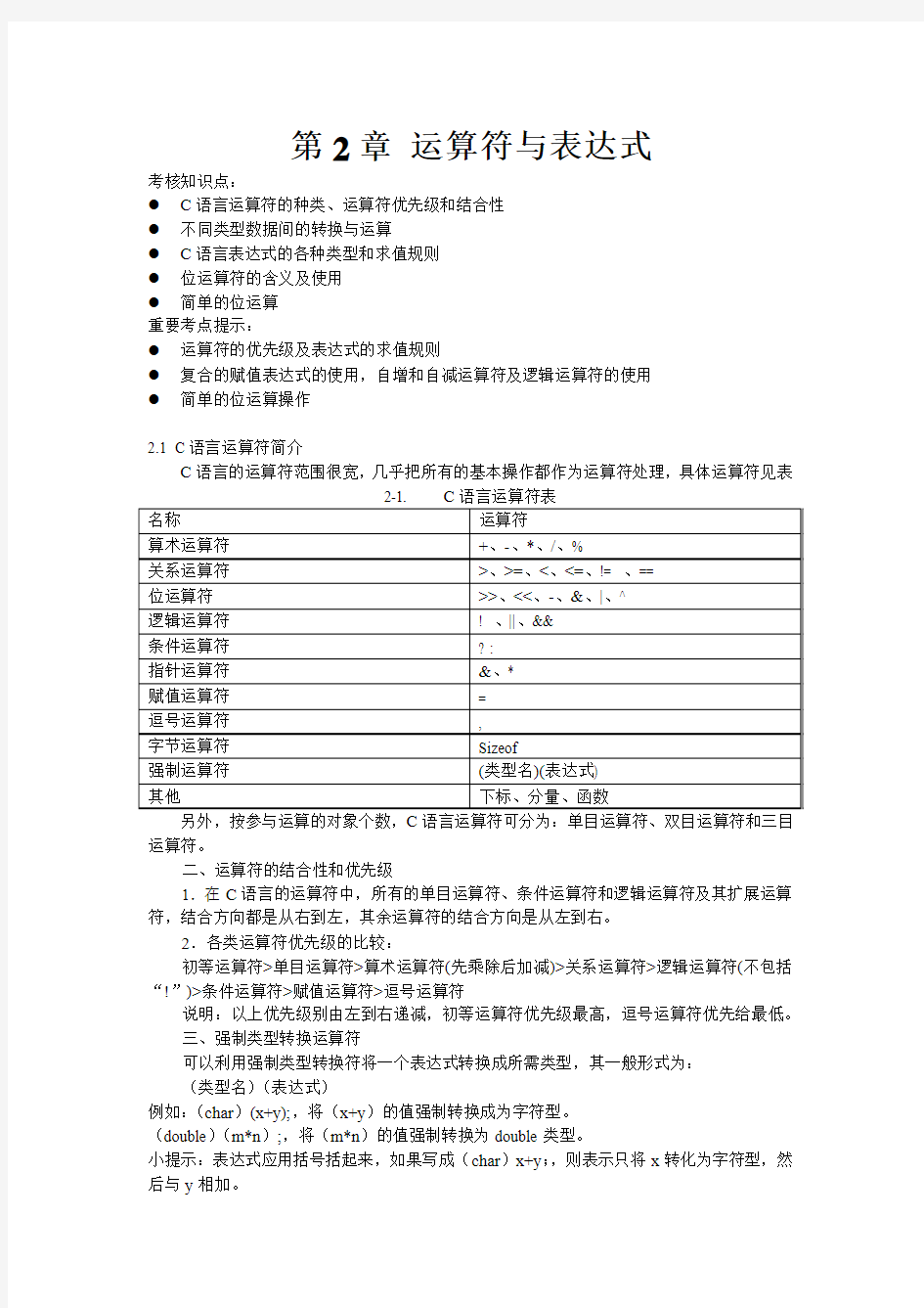 第2章  运算符与表达式