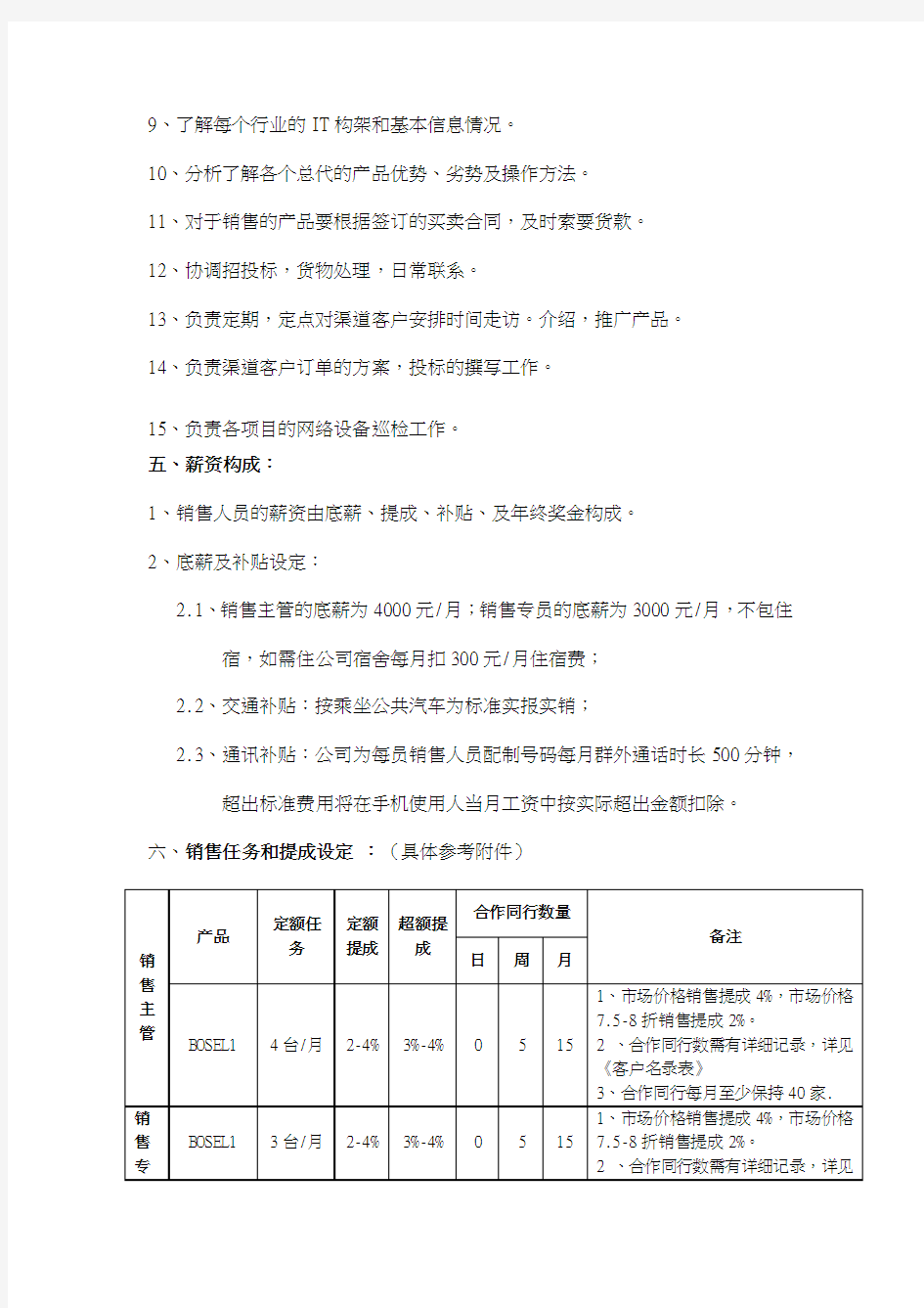 销售人员绩效考核方案(改)