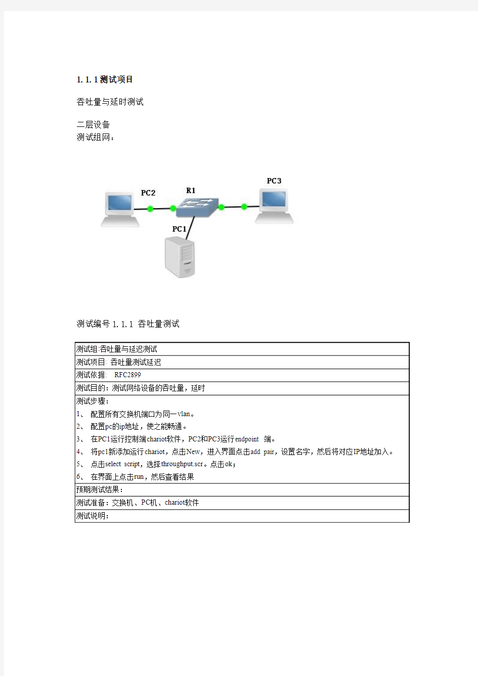 交换机、路由器吞吐量与延迟测试