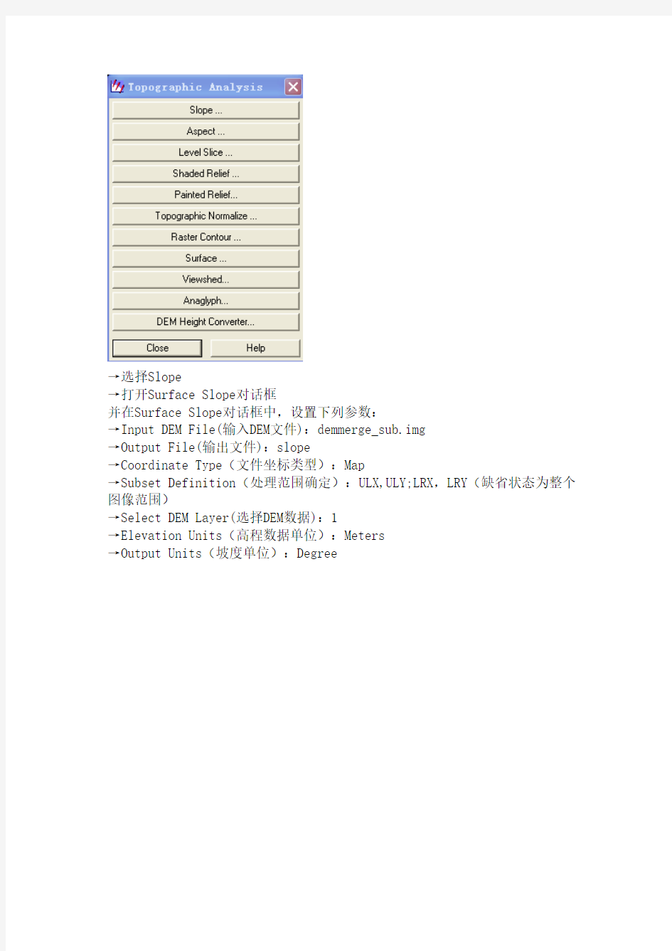 遥感数字图像处理地形分析