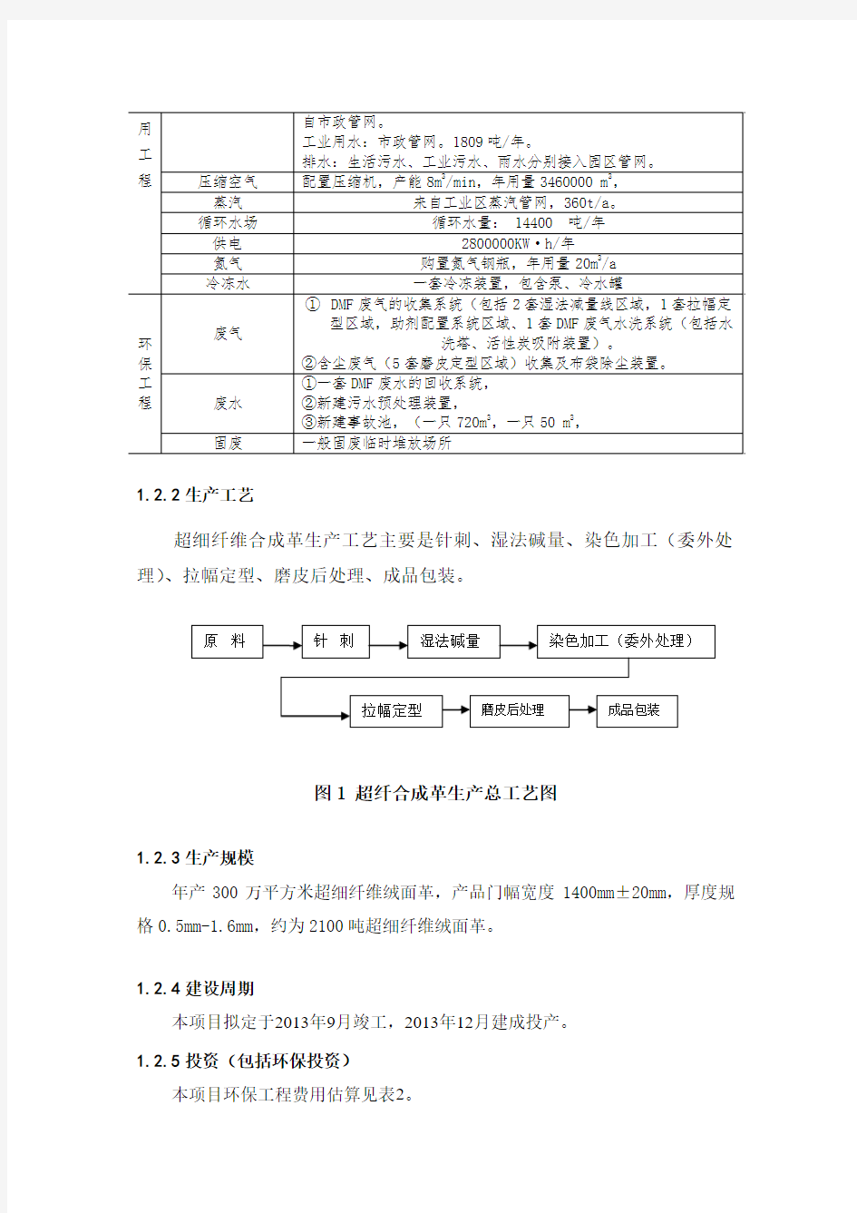 新建年产300万平方米超细纤维合成革新材料项目环评报告网上公示