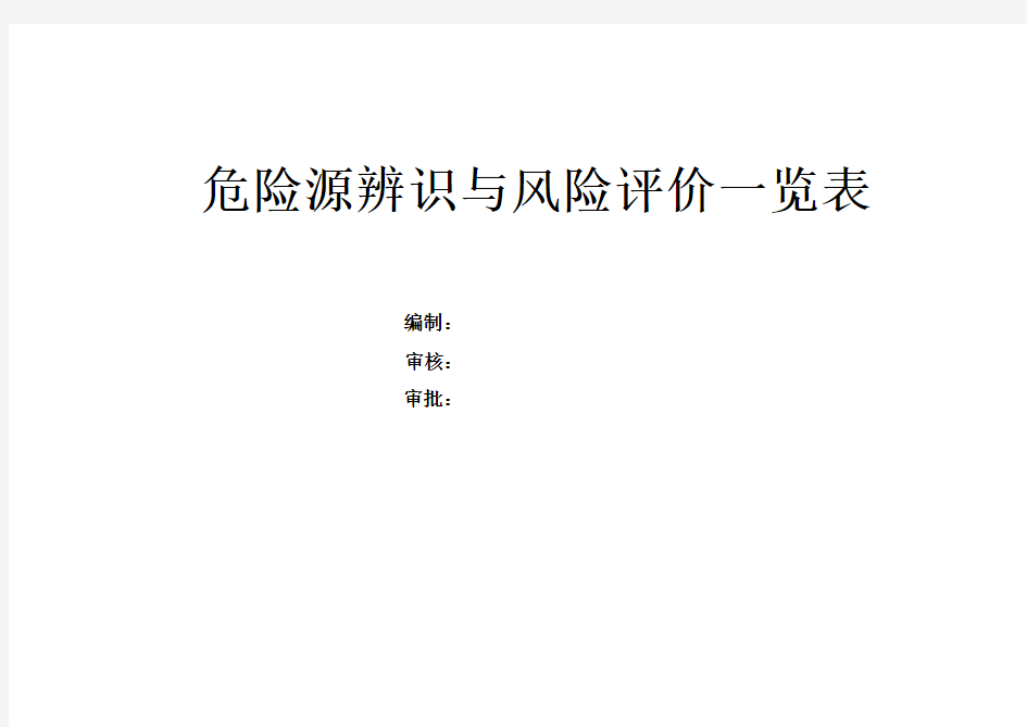 桥梁、道路危险源一览表2017