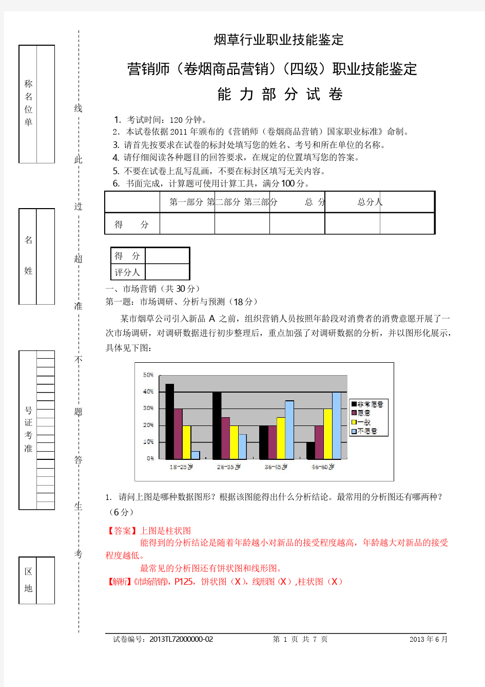 130602中级卷烟商品营销职业技能真题解析