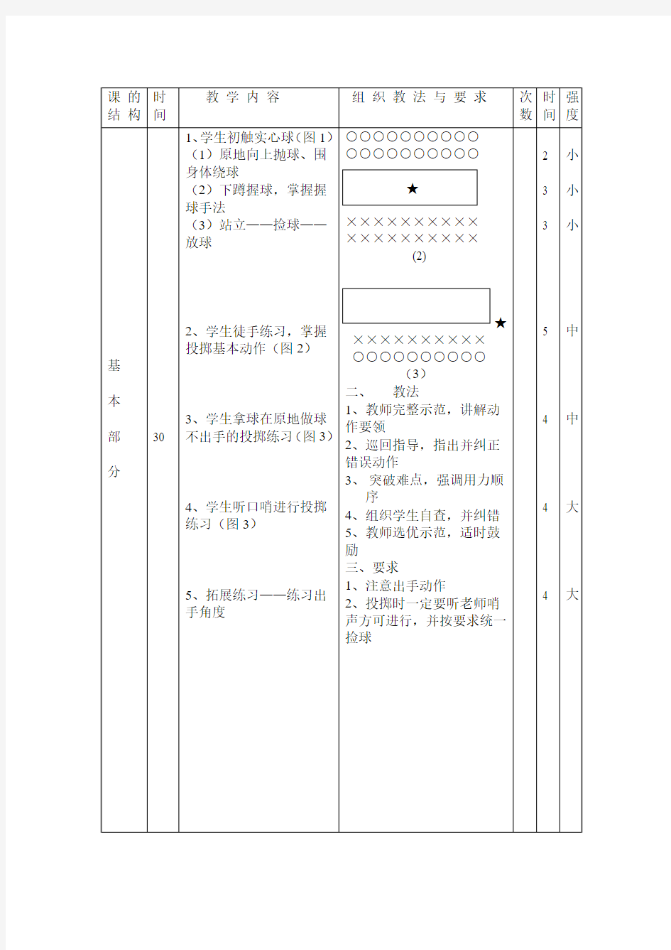 实心球体育赛课教案