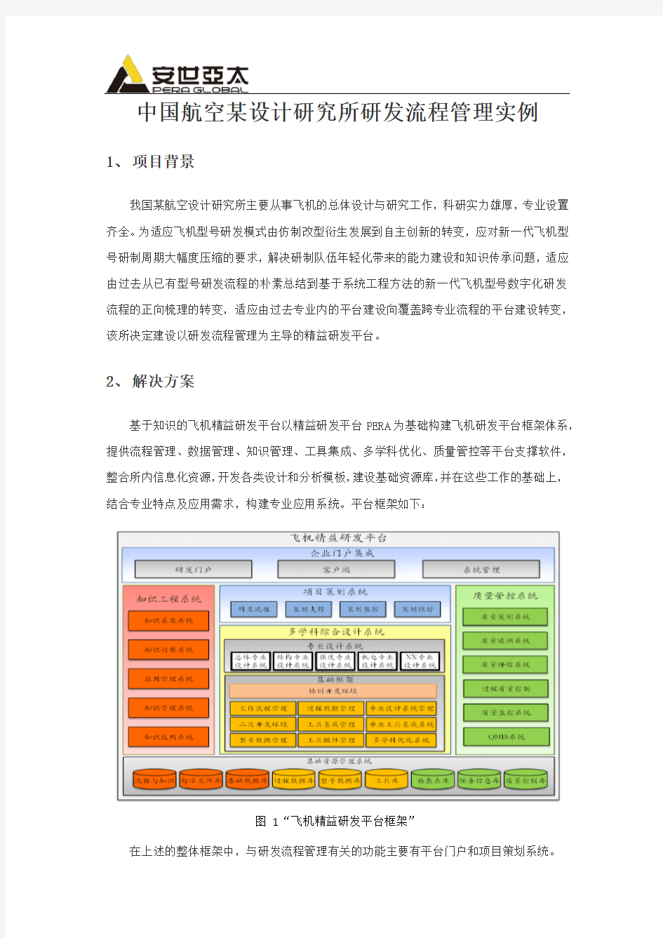 中国航空某设计研究所研发流程管理实例