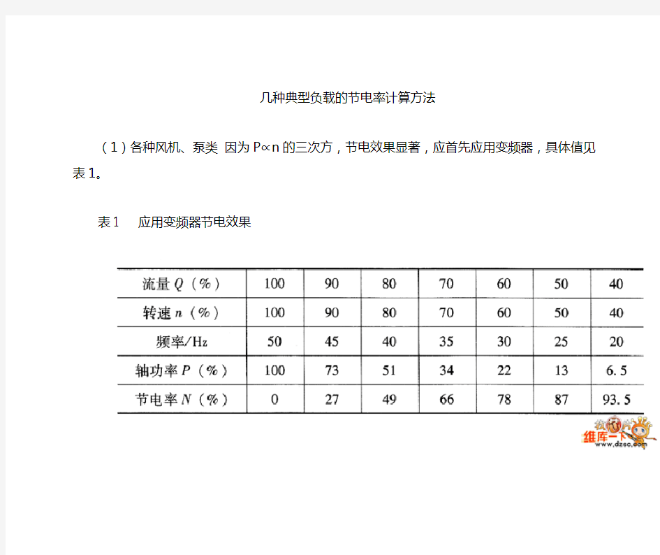 变频器节电率的计算