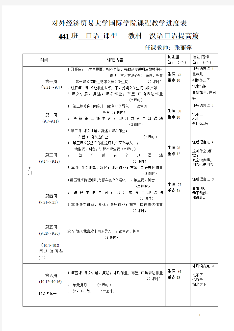 对外经贸大学 口语