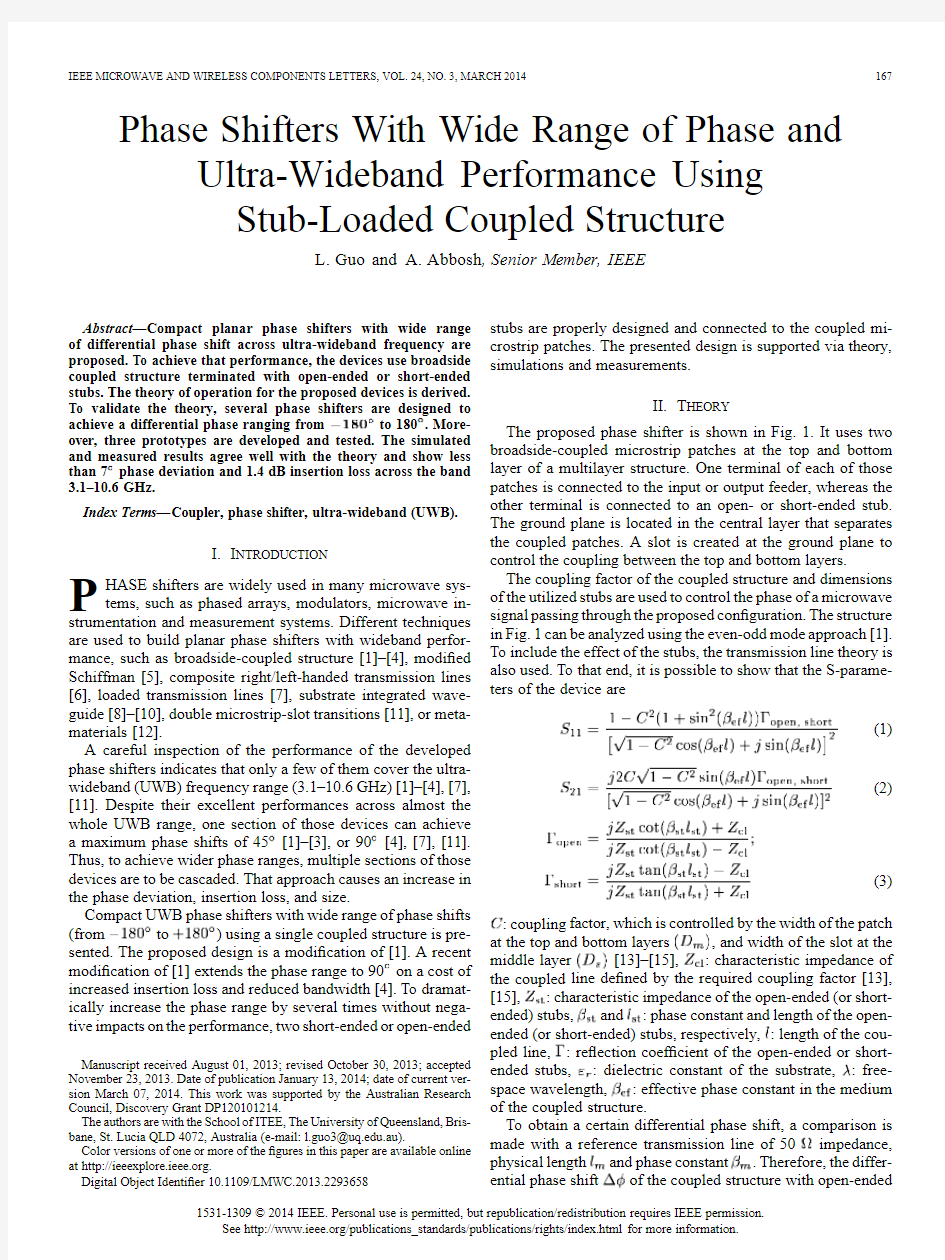 Phase Shifters With Wide Range of Phase and Ultra-Wideband Performance