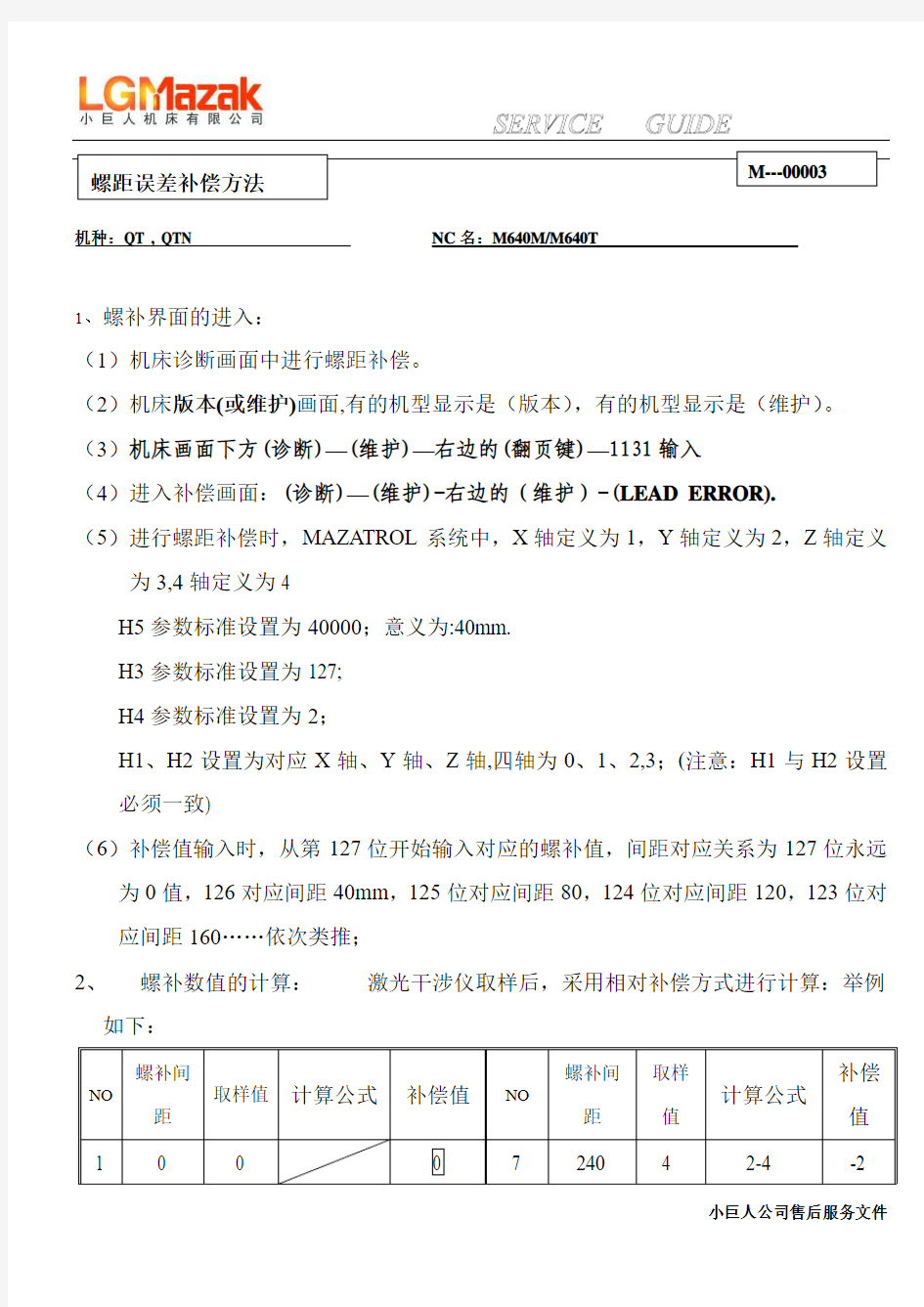 QT-QTN螺距误差补偿方法-2008年前通用