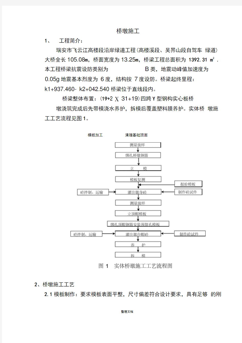 桥墩施工方案