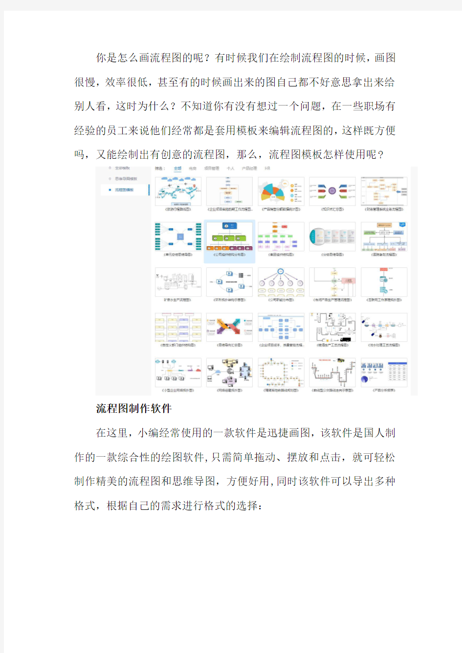 流程图模板使用方法