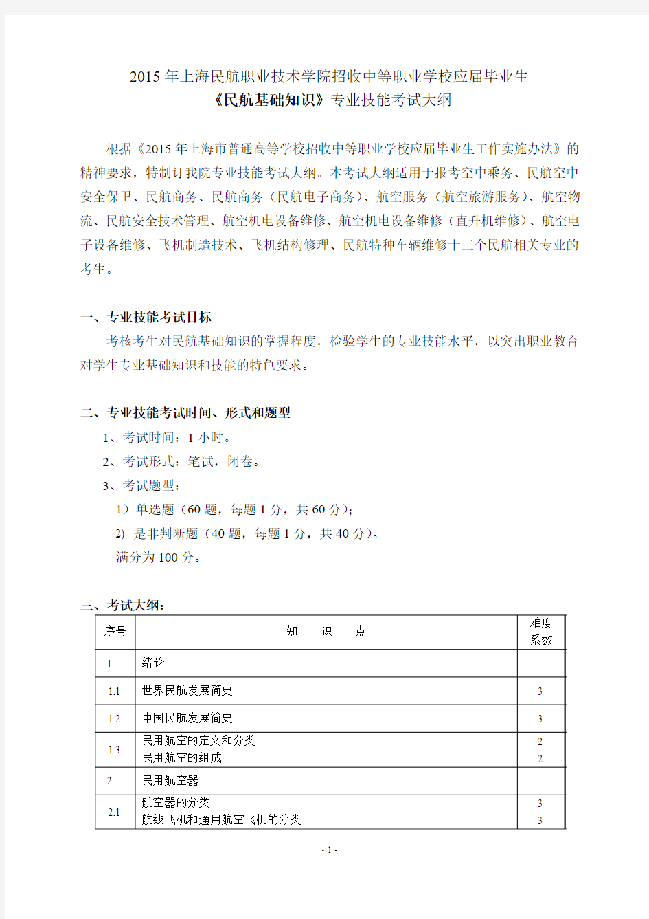 专业技能考试-上海民航职业技术学院