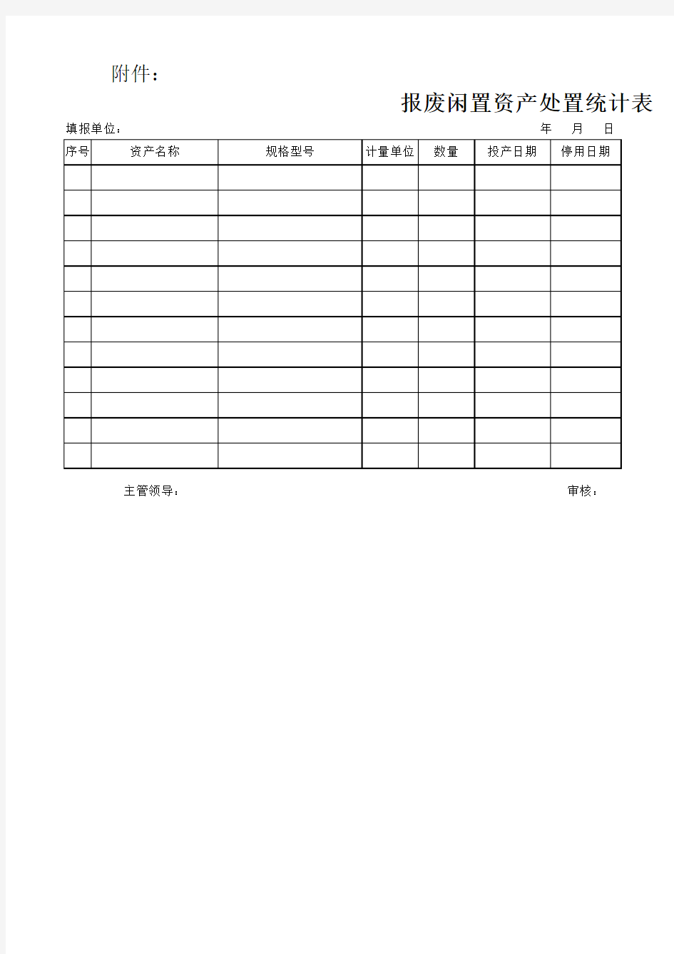 报废资产清查明细表