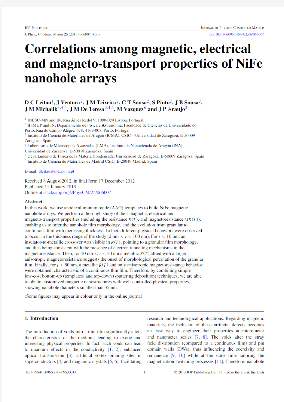 Correlations among magnetic, electrical and magneto-transport properties of NiFe nanohole arrays