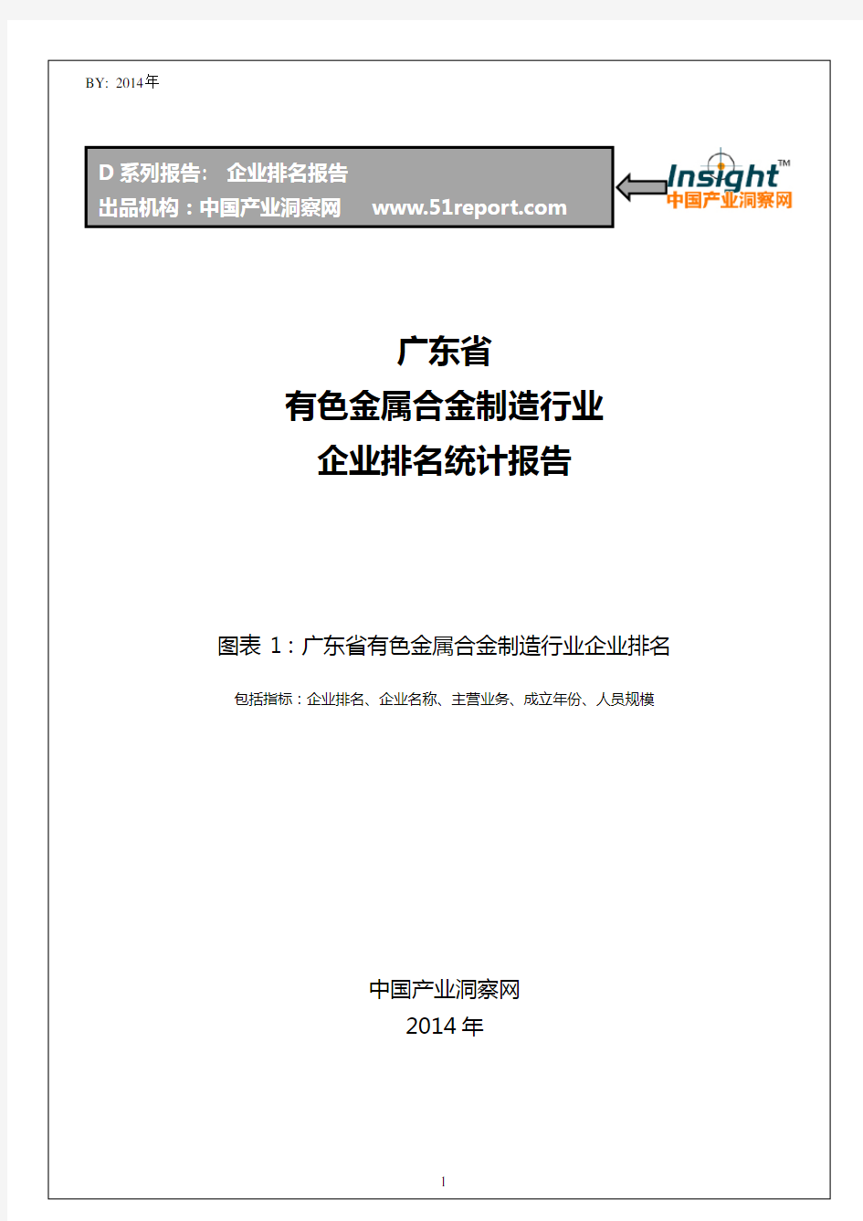 广东省有色金属合金制造行业企业排名统计报告