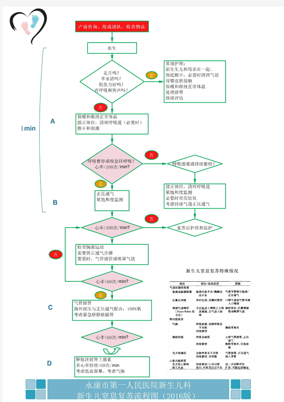 2016年新生儿窒息复苏流程图