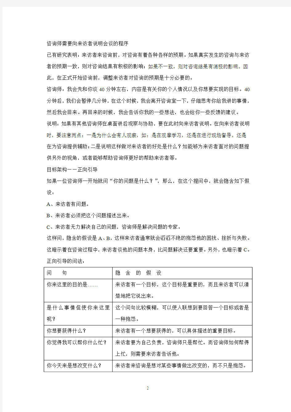 焦点解决短期心理治疗课程笔记