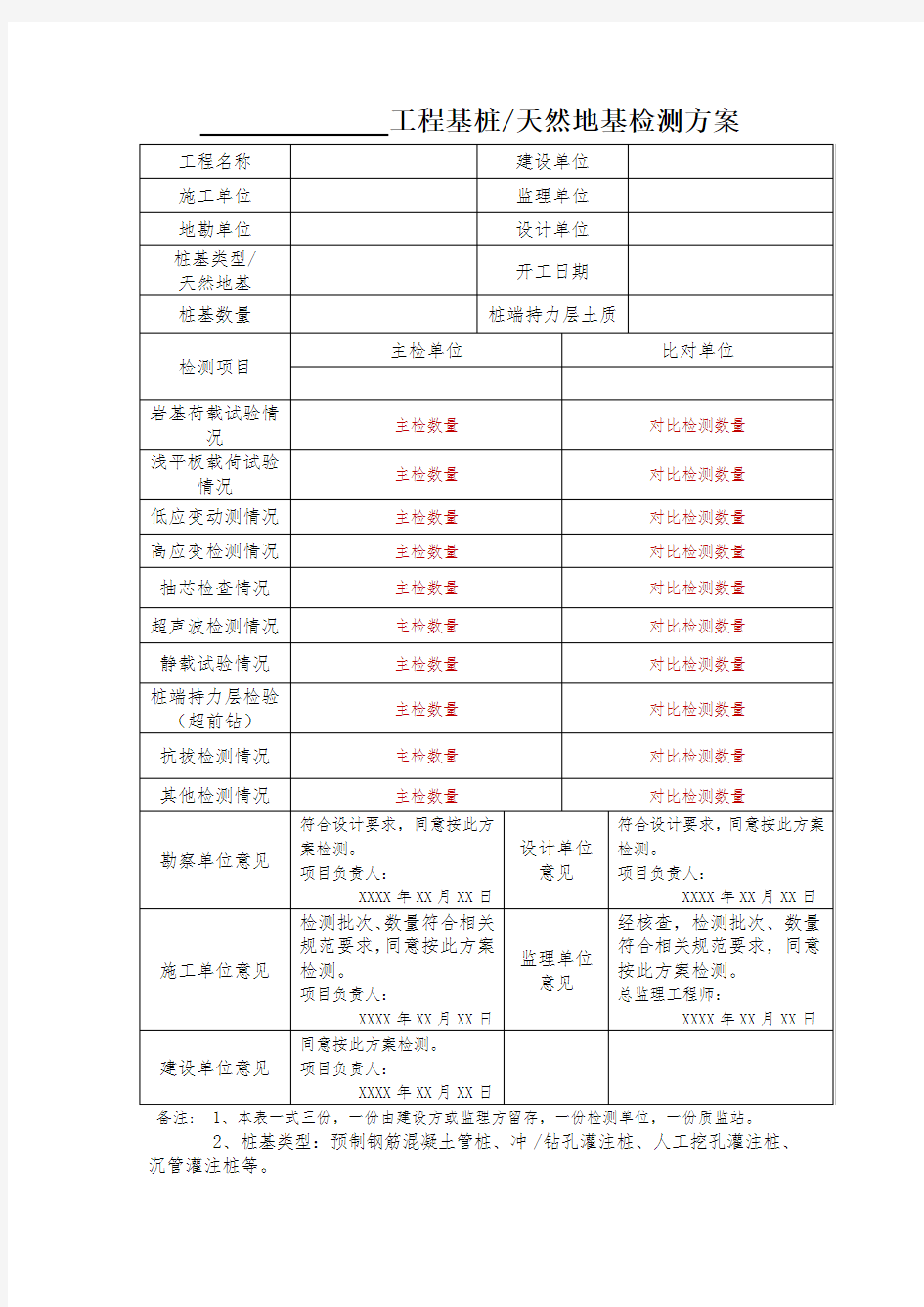 地基基础检测方案