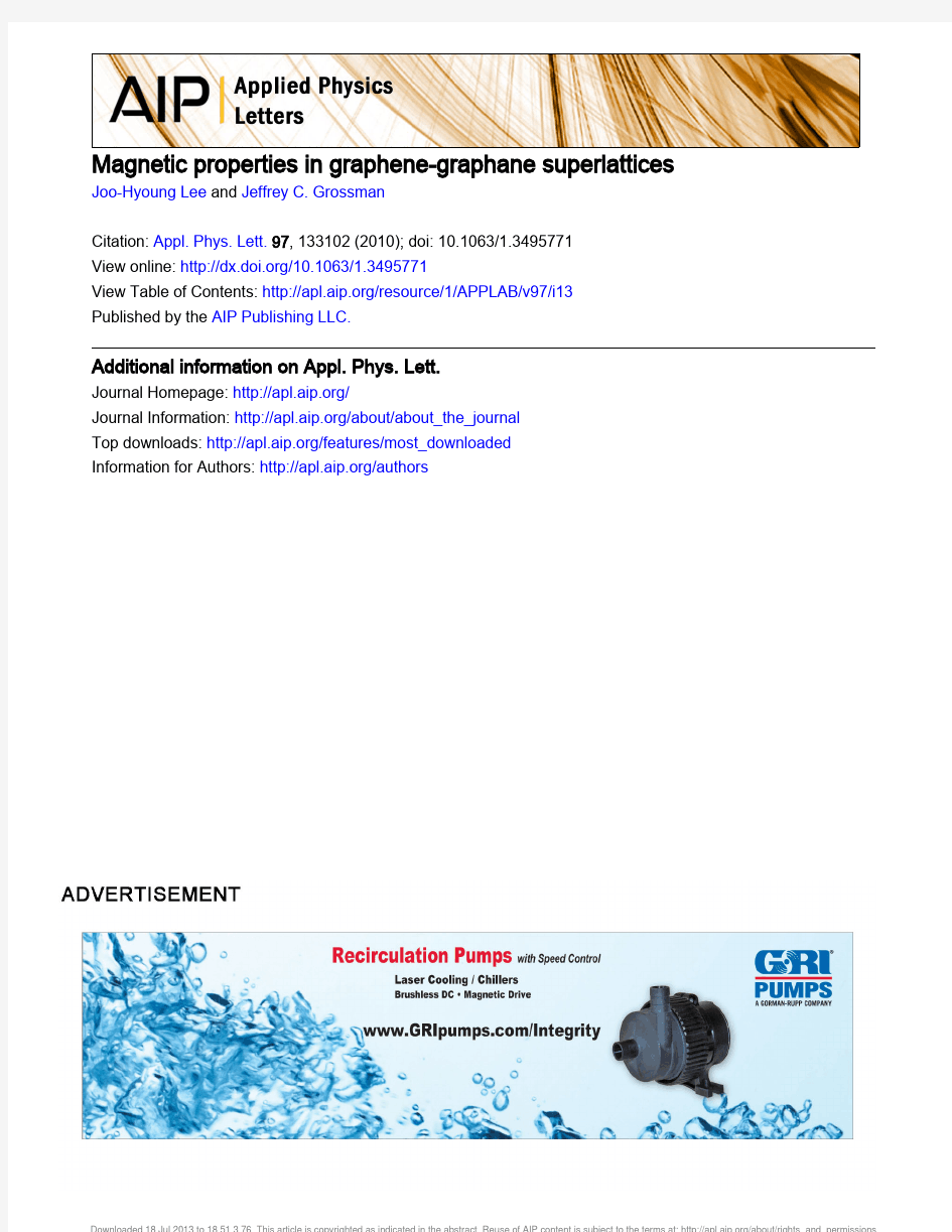 Magnetic properties in graphene-graphane superlattices