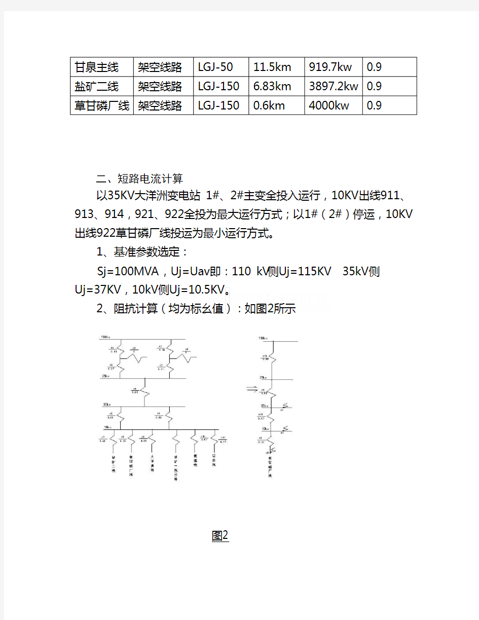 (完整word版)35kv降压变电站整定值计算汇编,推荐文档