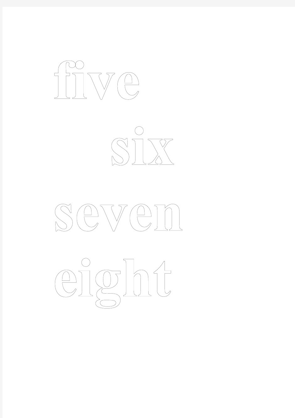 One two three four five six seven eight nine ten e1