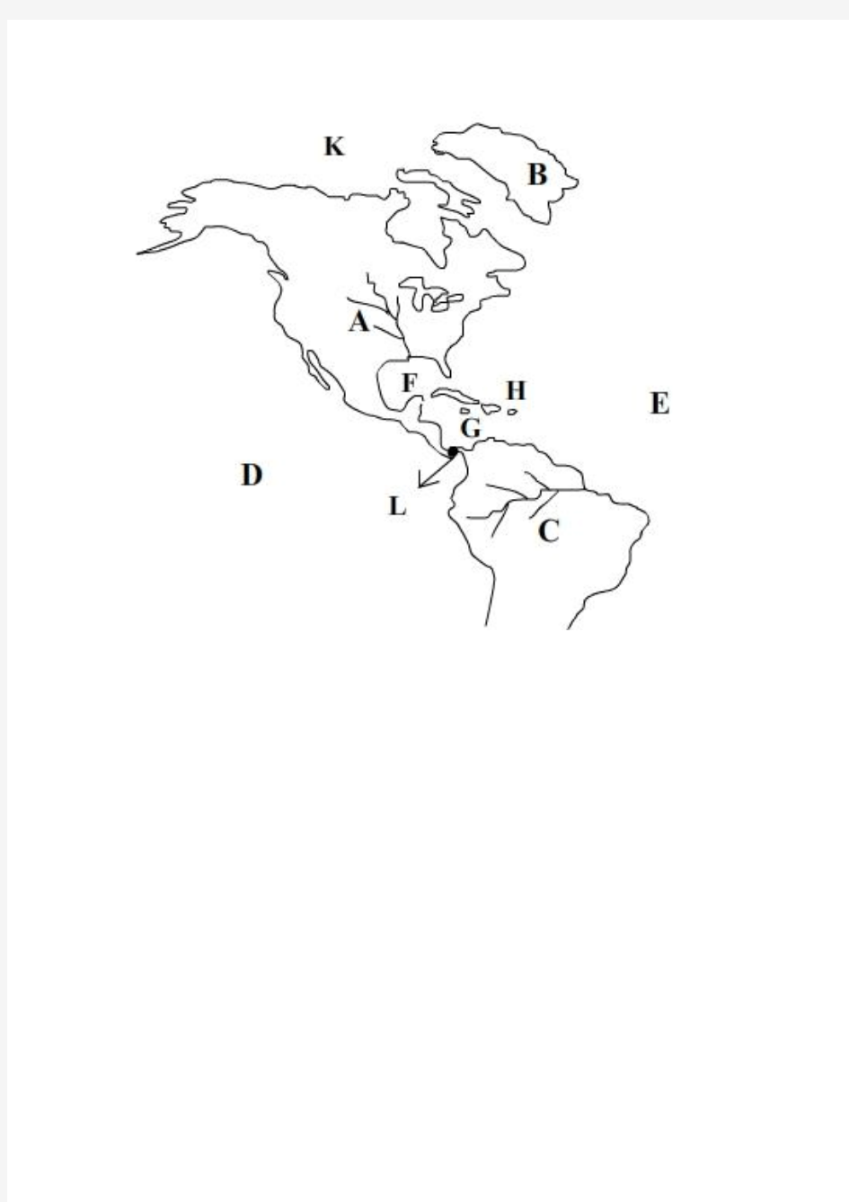 各个大洲的地图 简图 气候图 矢量图