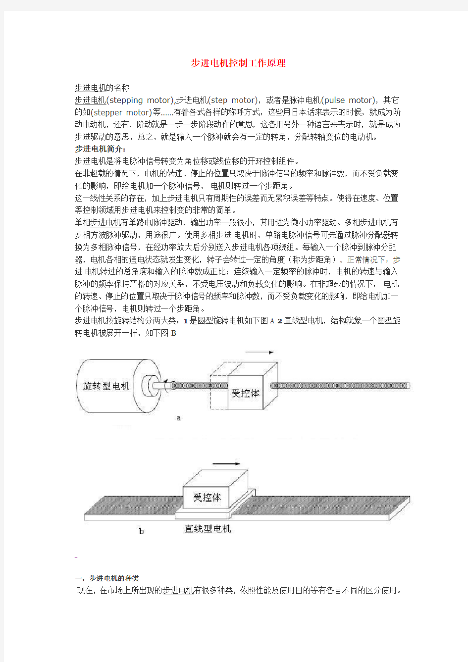 步进电机控制工作原理