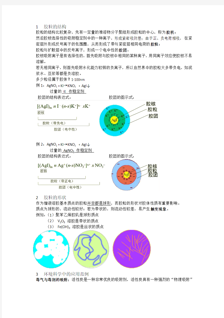 胶体与表面化学 第四版 化学工业出版社