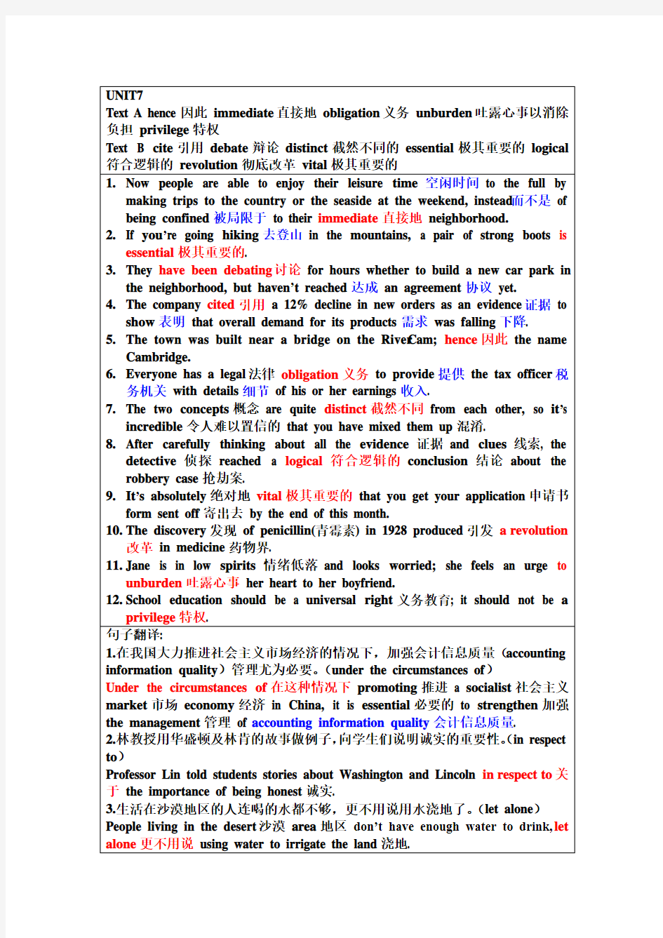 新世纪大学英语综合教程unit7