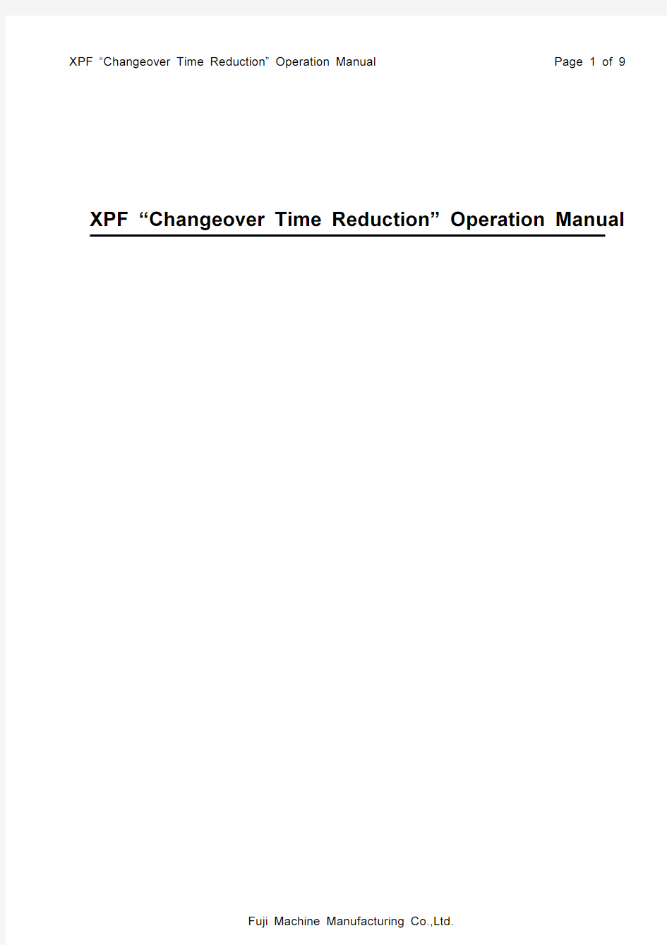 Changeover Time Reduction Manual_E