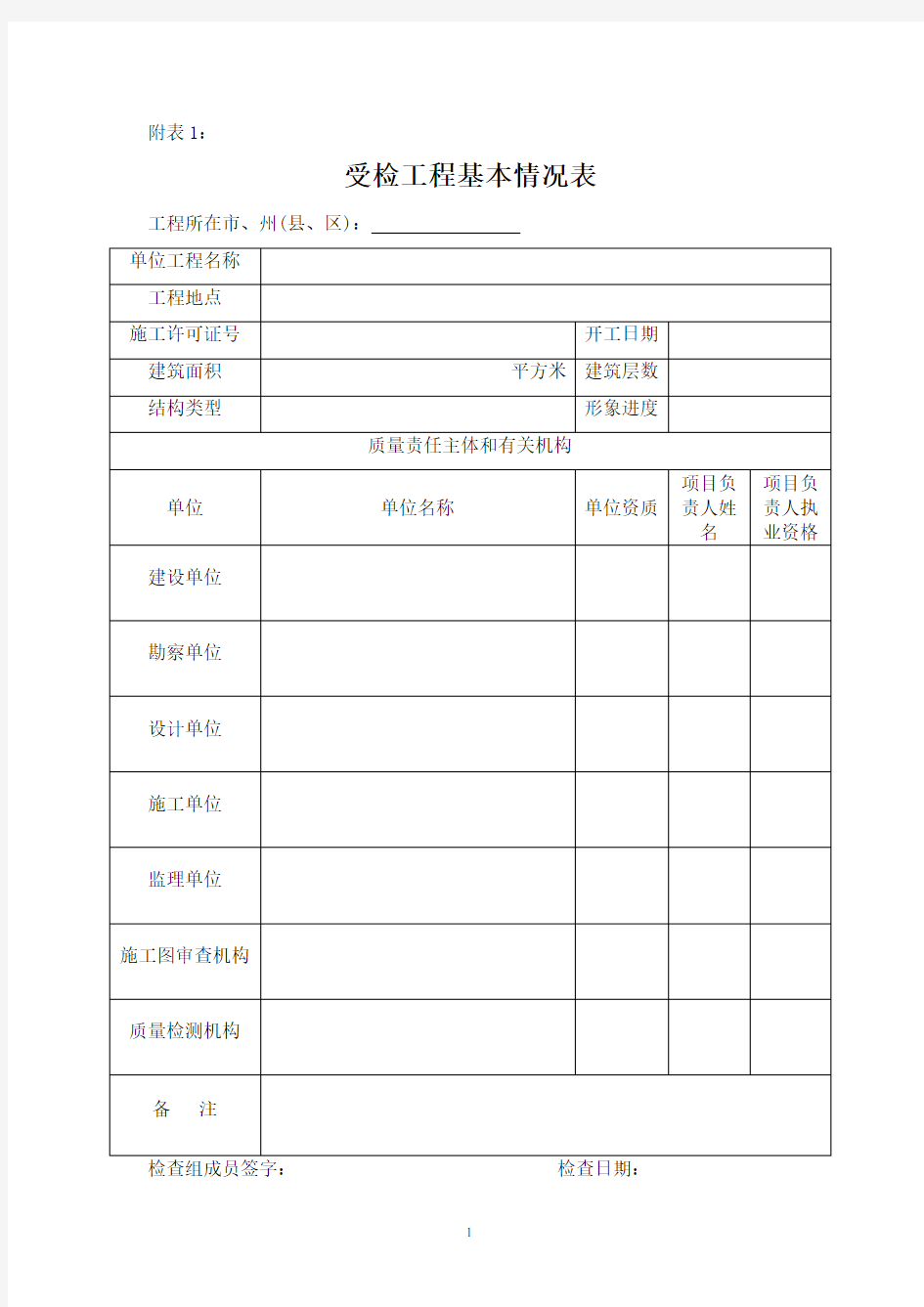 工程建设强制性标准执行情况检查表