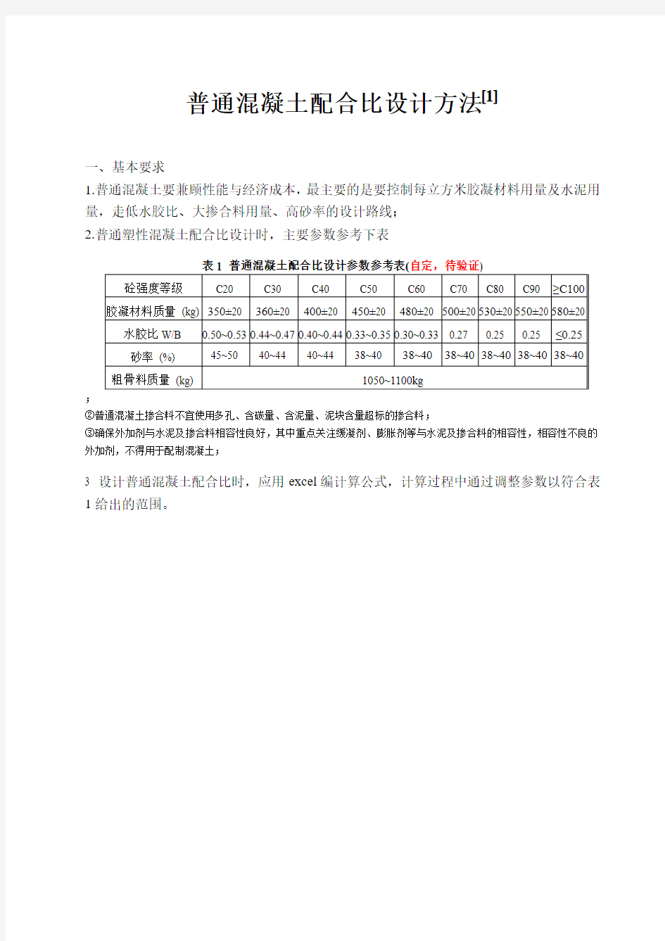 普通混凝土配合比设计方法及例题2014.09.23