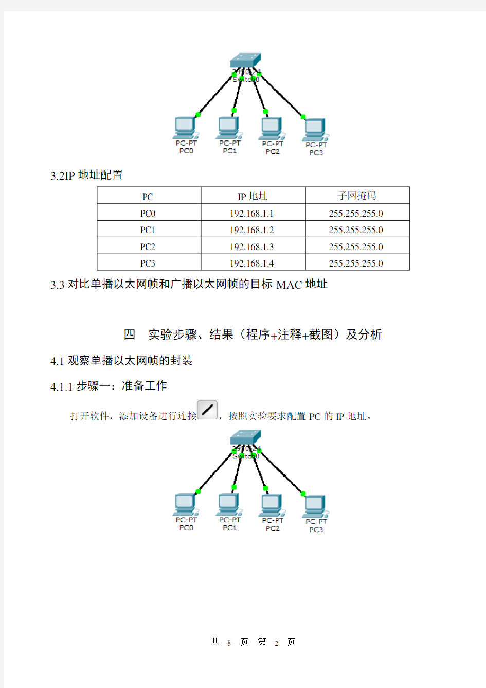 以太网帧的封装实验