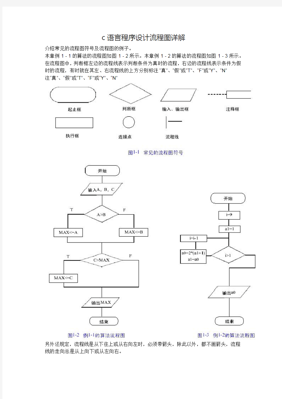 C语言程序设计流程图详解