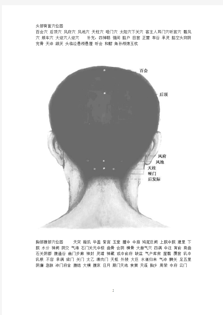 人体穴位图作用