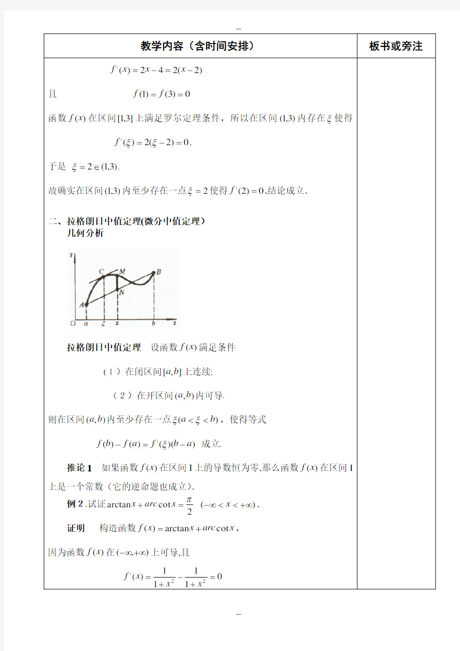 第四章 微分中值定理与导数的应用