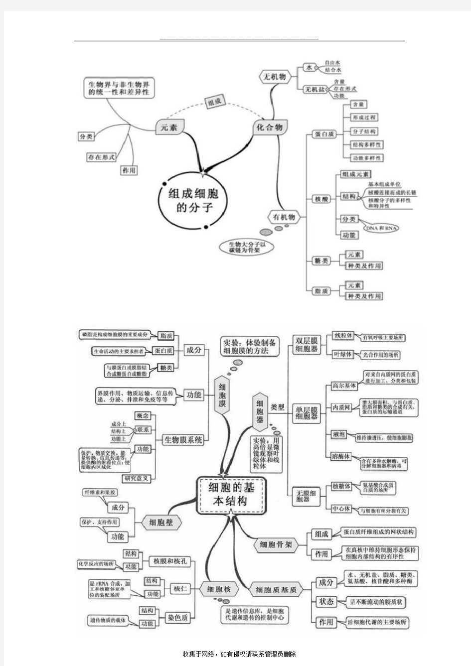 最新高中生物20张思维导图