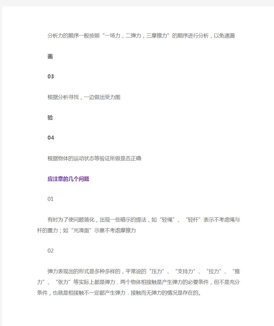 高中物理受力分析详解(内附经典例题)