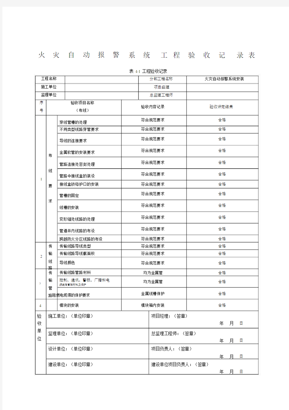 火灾自动报警系统工程验收记录.docx