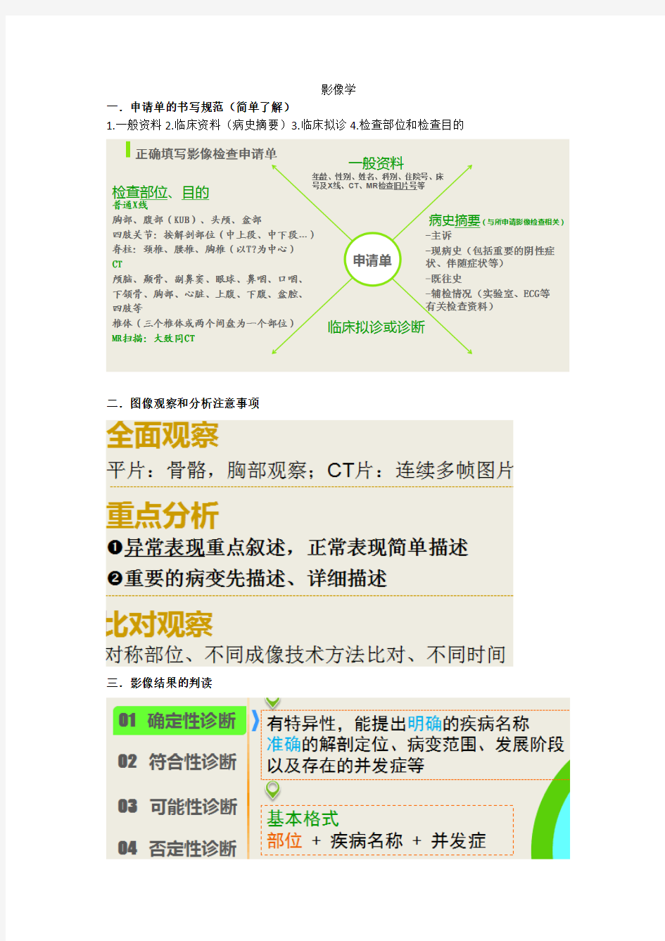 第八版医学影像学考试重点分解