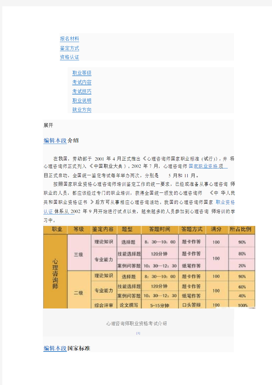 心理咨询师考试百度百科