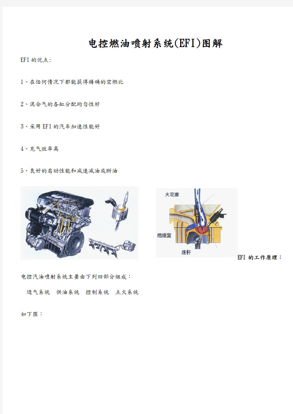 电控燃油喷射系统(EFI)图解分析