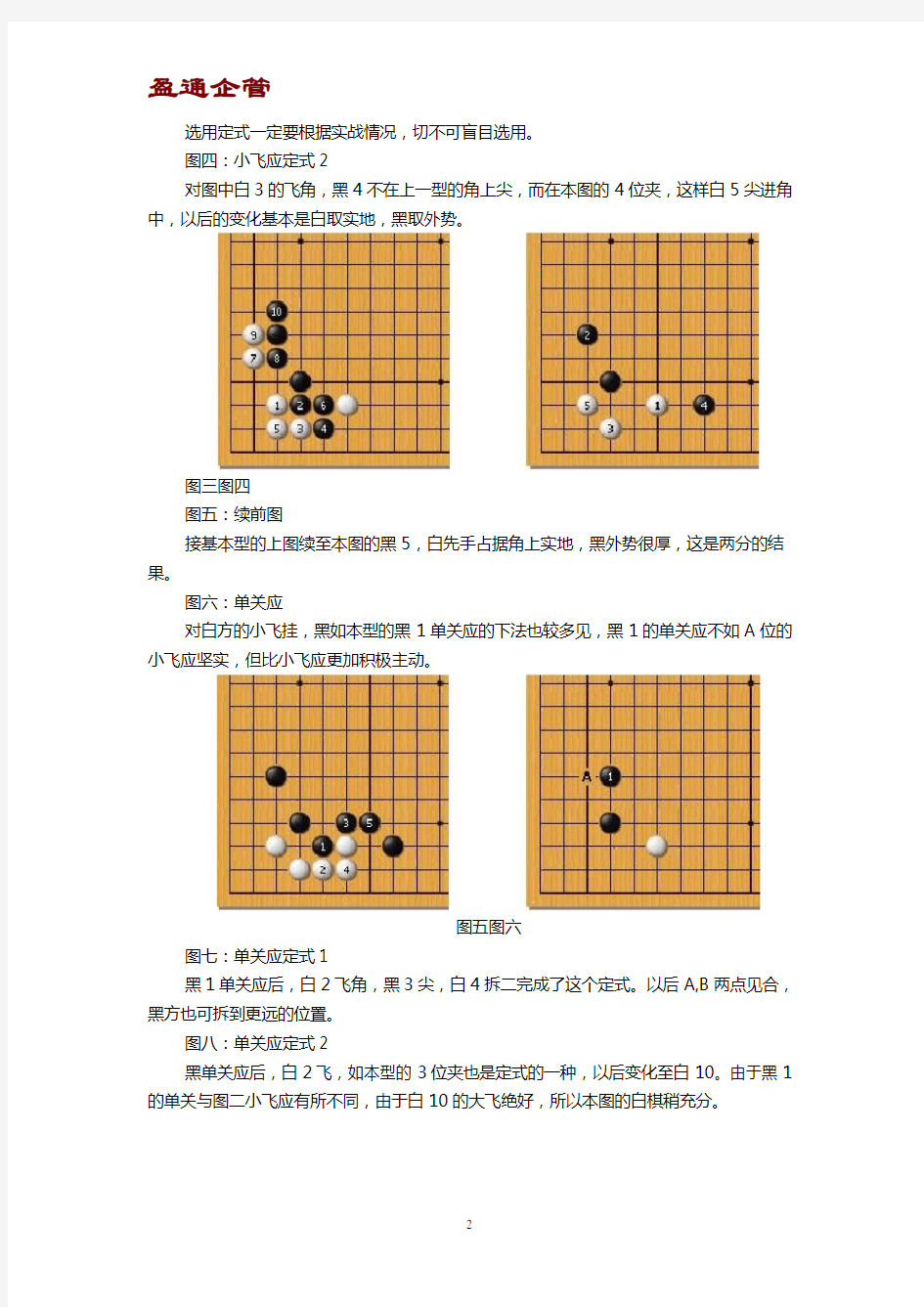 【重磅】围棋入门定式