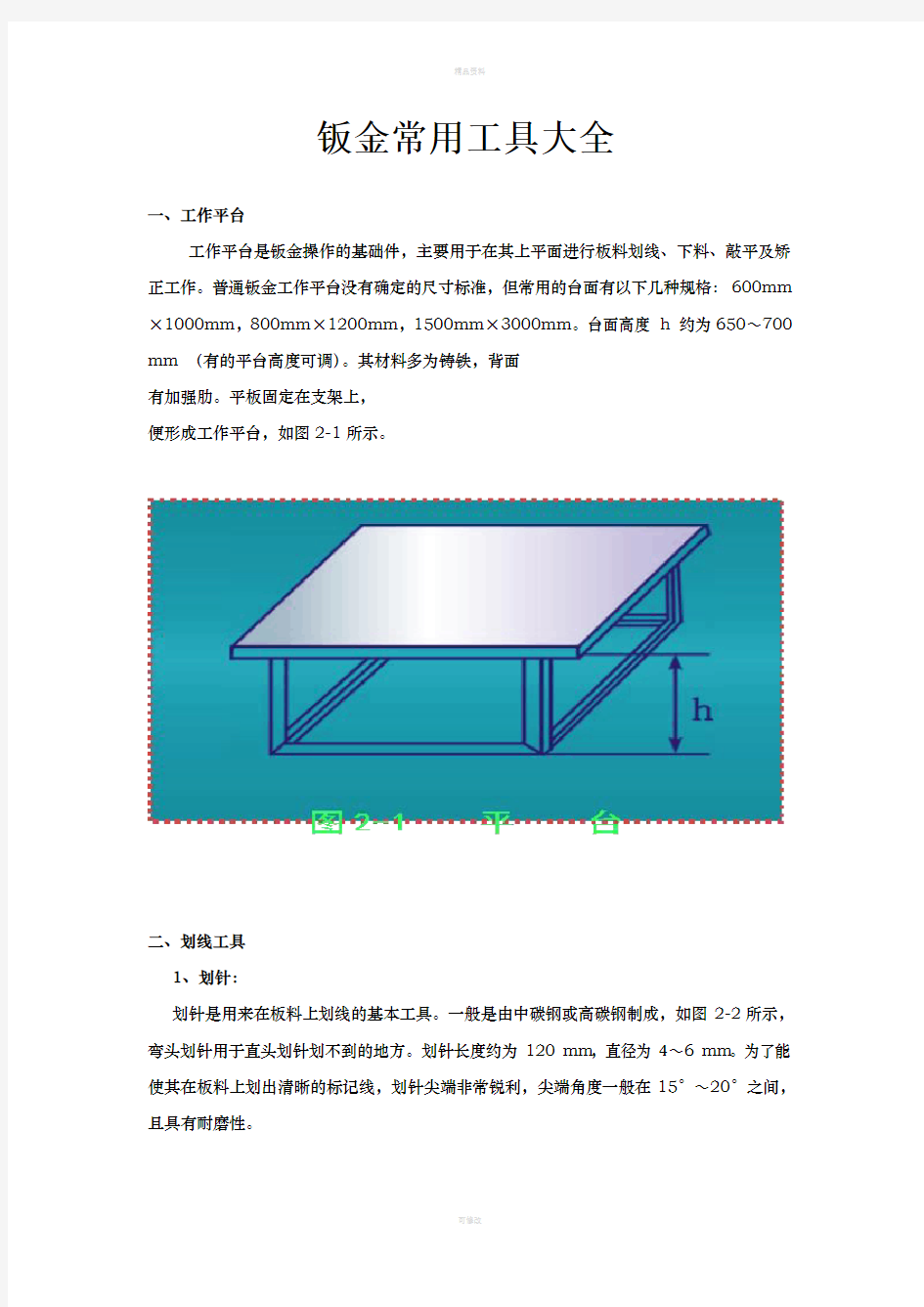 钣金工具大全及使用方法