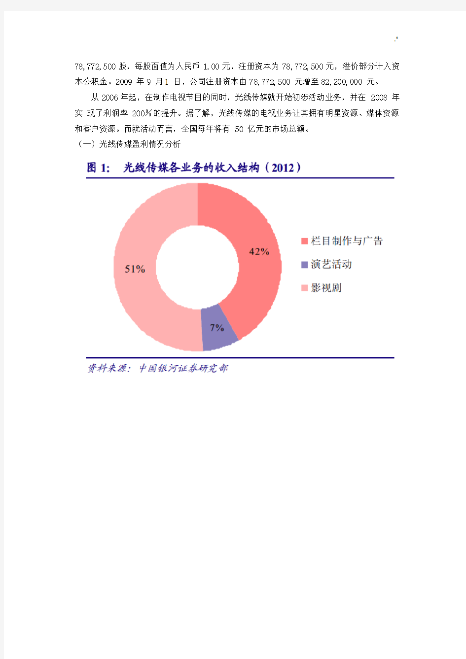 财务管理方案计划案例解析分析光线传媒